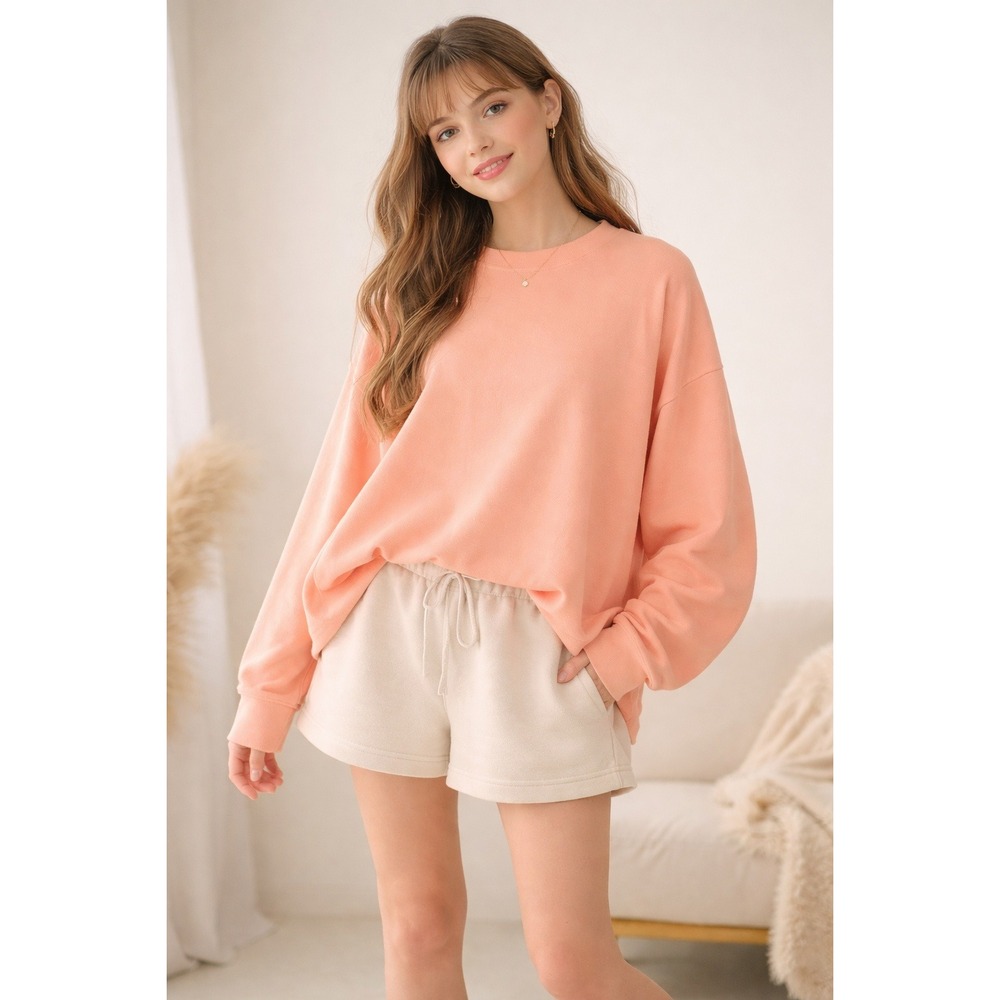Aerie Sweater Womens M Orange Cozy Preppy Casual Lounge Soft Girl Chic Oversized